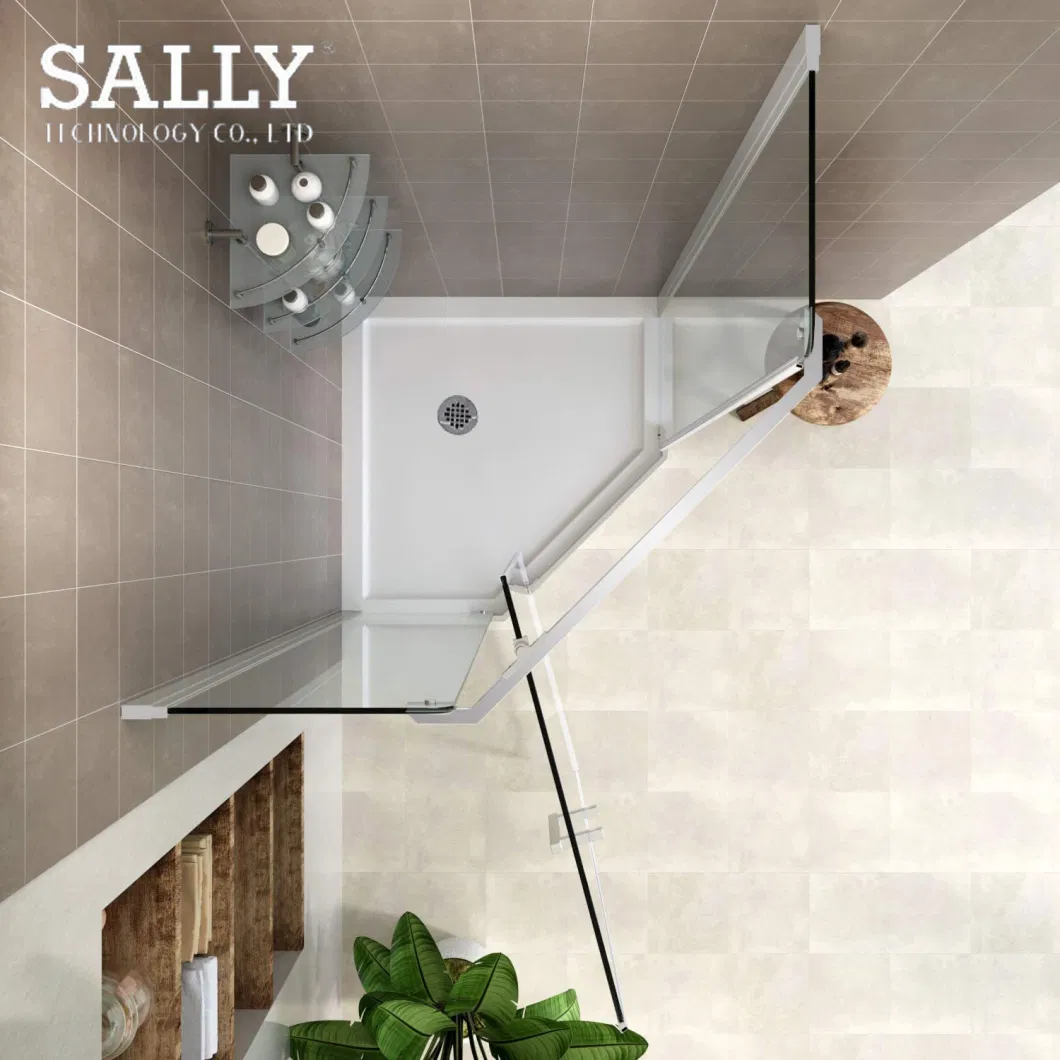 Sally White Acrylic Diamond Neo-Angle Enclosure Shower Base 38X38X6 Shower Tray