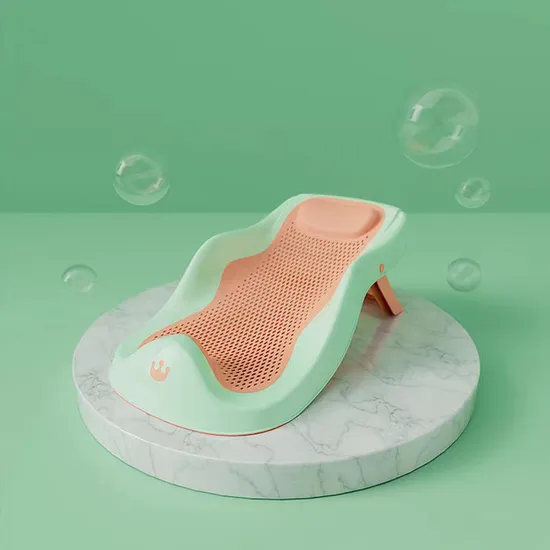 Heiße verkaufende kleine, ausgehöhlte, faltbare Kunststoff-Babybadewanne mit weichem Gumminetz
